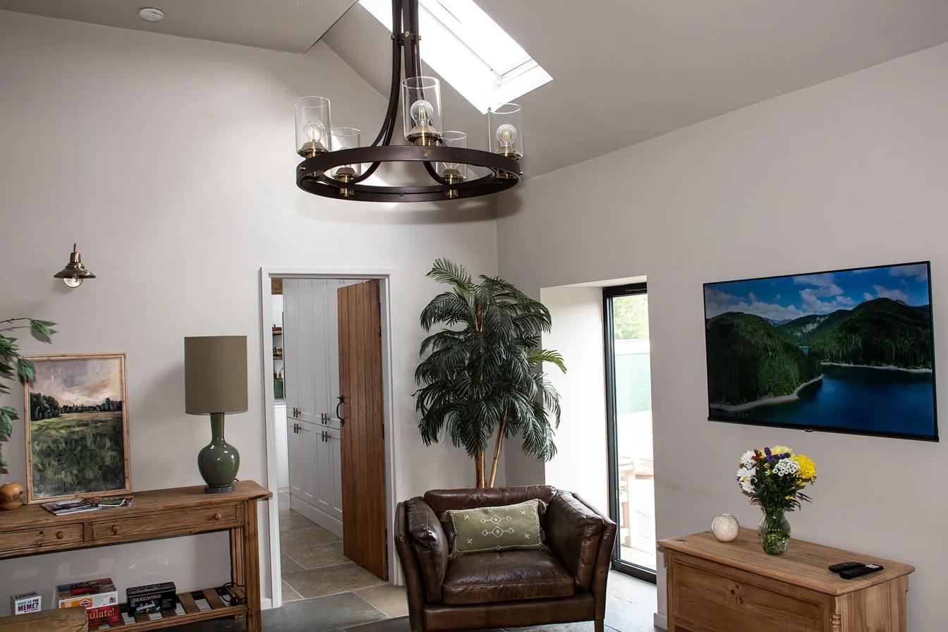 A welcoming view of the living area