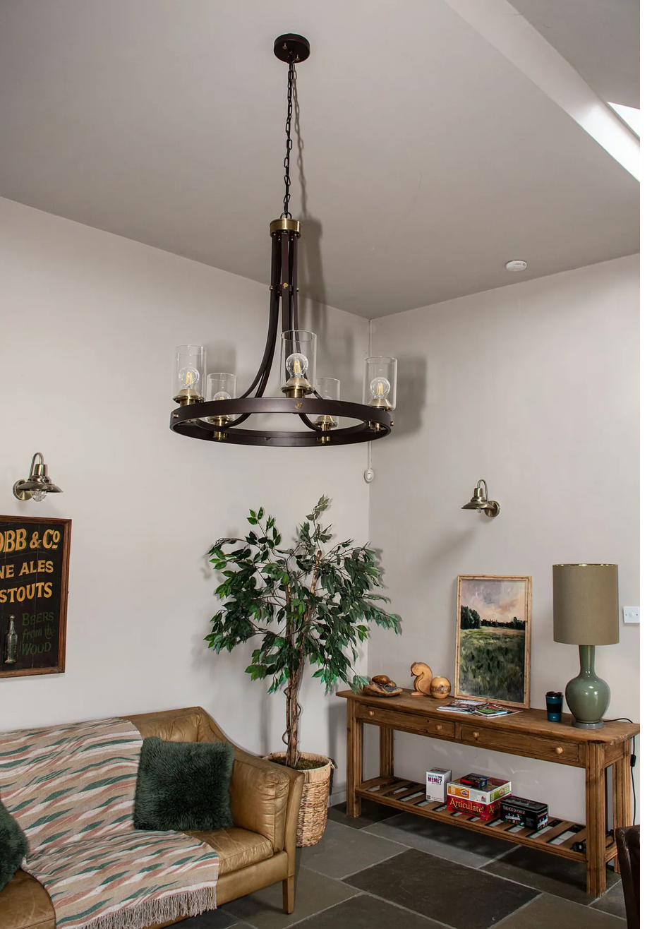 Decorative farmhouse living room